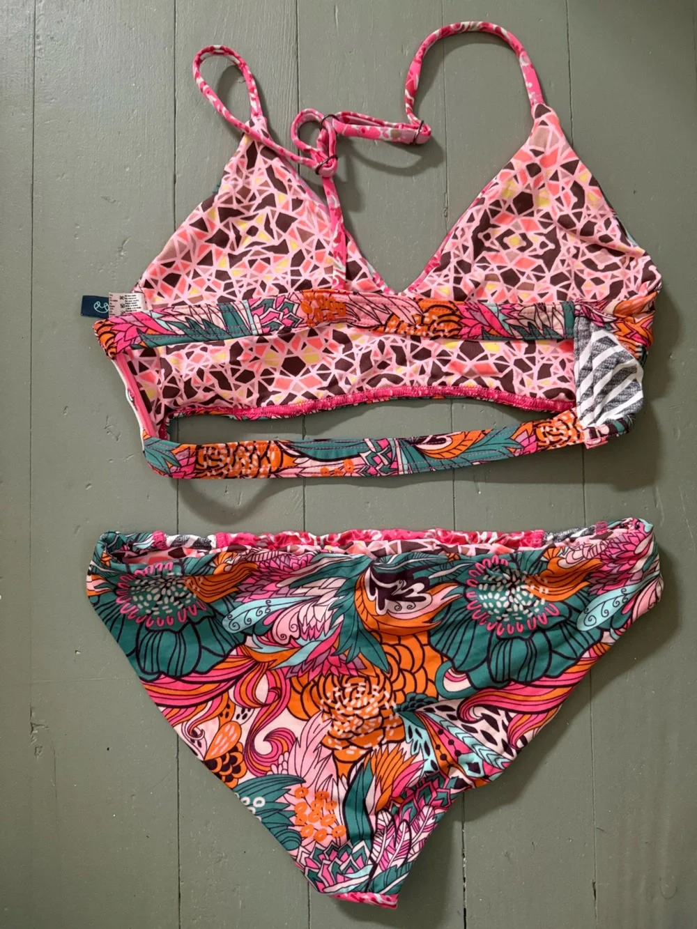 Maaji Pink Tropical Print Bikini Set